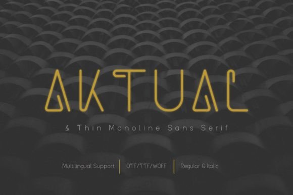 Aktual: A Thin Monoline Serif for Editorial Design