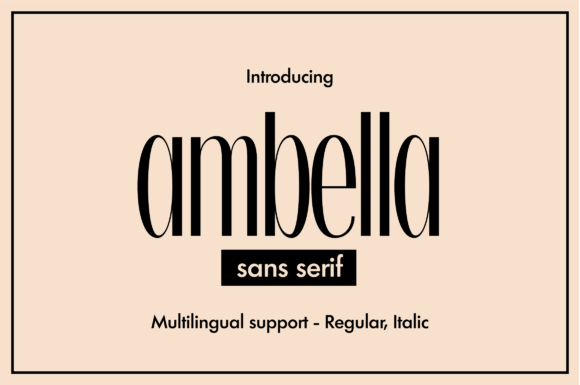 Ambella Font: Elegant Sans Serif for Crafters