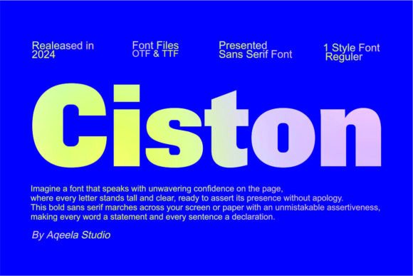 Ciston Font: Bold Branding for Small Business