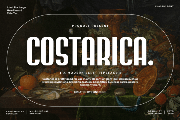 Costarica Typeface for Modern Editorial Design