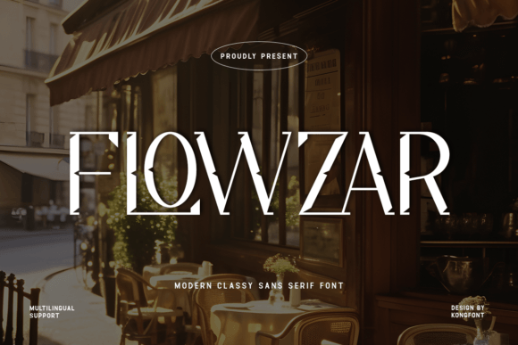 Flowzar: A Bold Sans Serif Typeface for Modern Editorial Design