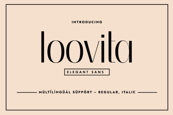 Loovita Typeface for Clean Handmade Branding