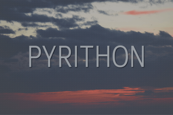 Pyrithon: A Contemporary Sans Serif Typeface for Modern Editors