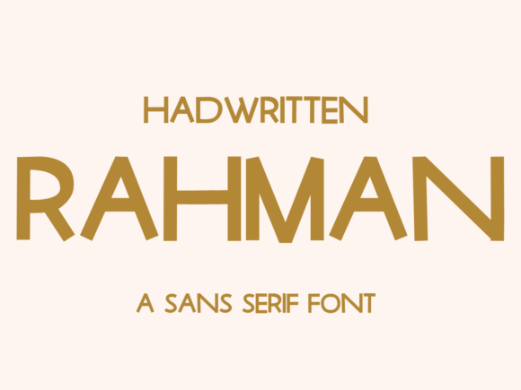 Rahman: A Neat Sans Serif Typeface for Editorial Design