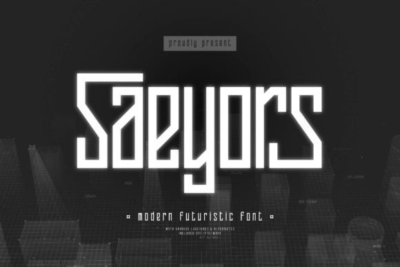 Saeyors: The Modern Futuristic Typeface for Crafters