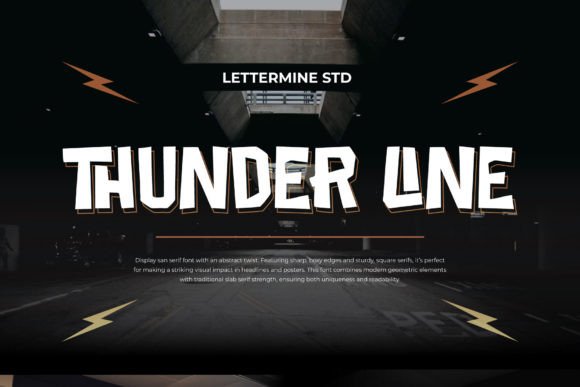 Thunder Line: A Bold Display Typeface for Modern Editorial Design